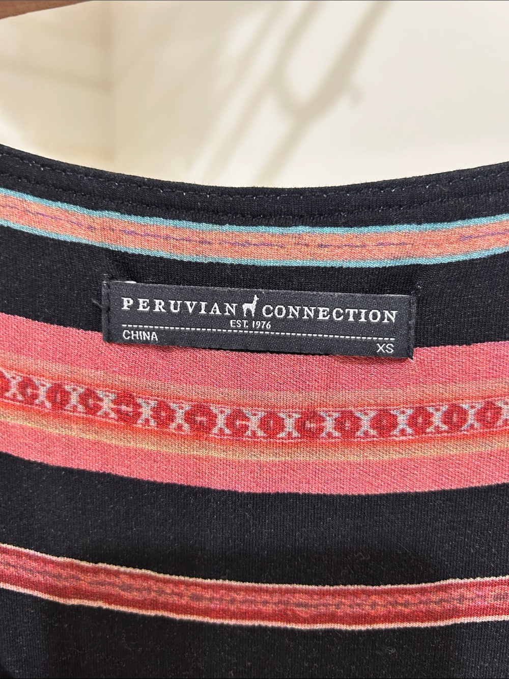 PERUVIAN CONNECTION Monserrato Colorful Maxi Stretch Jersey Size XS - Picture 4 of 16